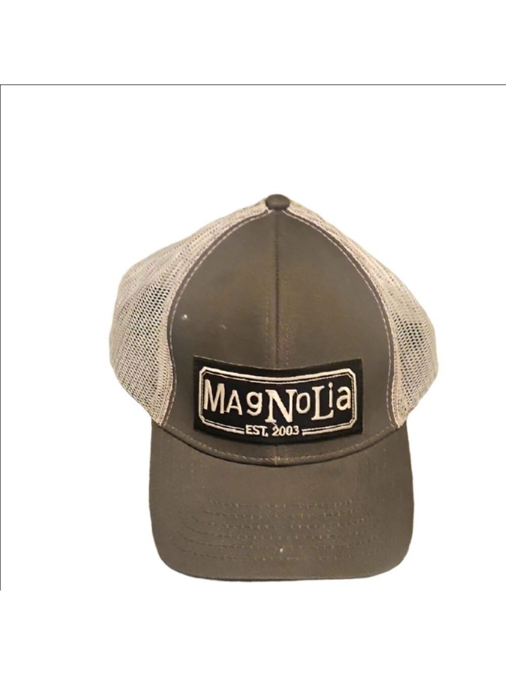 Magnolia Waco TX Charcoal and White Trucker Hat